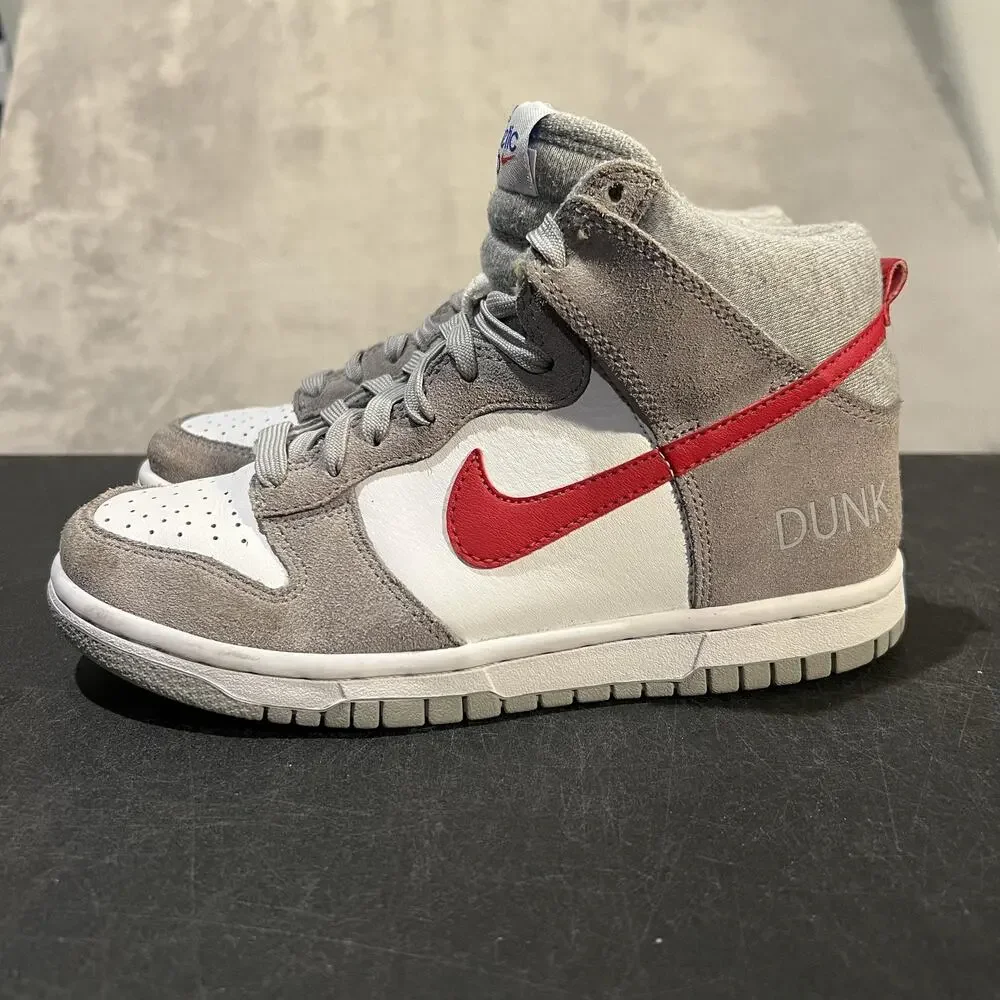 Nike Dunk High Shoes Youth Size 4.5Y White Red Nike Athletic Club DH9750-001